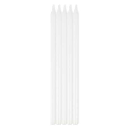 Tall White Party Candles - Click Image to Close